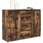 vidaXL Bufetă cu sertare Stejar afumat 100,5x35x76 cm Lemn prelucrat