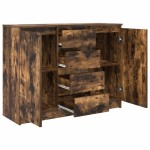 vidaXL Bufetă cu sertare Stejar afumat 100,5x35x76 cm Lemn prelucrat