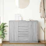 vidaXL Bufetă cu sertare Gri Sonoma 100,5x35x76 cm Lemn prelucrat vidaXL Bufetă cu sertare Gri Sonoma 100,5x35x76 cm Lemn prelucrat