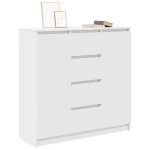 vidaXL Bufetă cu sertare Alb 100,5x35x98,5 cm Lemn prelucrat