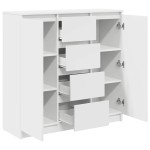 vidaXL Bufetă cu sertare Alb 100,5x35x98,5 cm Lemn prelucrat