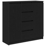 vidaXL Bufetă cu sertare Stejar negru 100,5x35x98,5 cm Lemn prelucrat