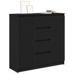 vidaXL Bufetă cu sertare Stejar negru 100,5x35x98,5 cm Lemn prelucrat