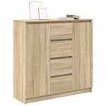 vidaXL Bufetă cu sertare Stejar Sonoma 100,5x35x98,5 cm Lemn prelucrat