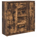 vidaXL Bufetă cu sertare Stejar afumat 100,5x35x98,5 cm Lemn prelucrat
