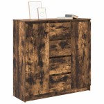 vidaXL Bufetă cu sertare Stejar afumat 100,5x35x98,5 cm Lemn prelucrat