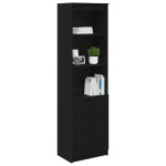 vidaXL Tablou Stejar negru 50x35x180 cm Lemn prelucrat