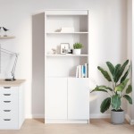 vidaXL Dulap înalt, alb, 70x35x180 cm, lemn prelucrat vidaXL Dulap înalt, alb, 70x35x180 cm, lemn prelucrat