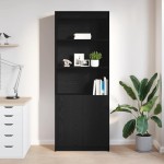 vidaXL Tablou Stejar negru 70x35x180 cm Lemn prelucrat