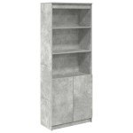 vidaXL Dulap înalt, gri beton, 70x35x180 cm, lemn prelucrat