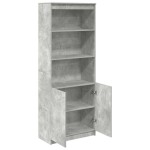 vidaXL Dulap înalt, gri beton, 70x35x180 cm, lemn prelucrat