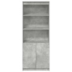 vidaXL Dulap înalt, gri beton, 70x35x180 cm, lemn prelucrat