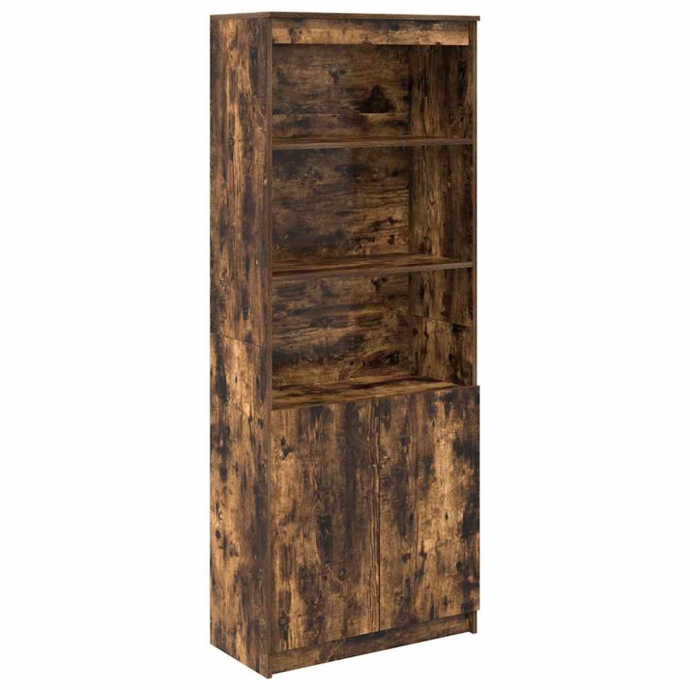 vidaXL Dulap înalt, stejar fumuriu, 70x35x180 cm, lemn prelucrat