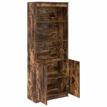 vidaXL Dulap înalt, stejar fumuriu, 70x35x180 cm, lemn prelucrat