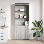vidaXL Dulap înalt, gri sonoma, 70x35x180 cm, lemn prelucrat