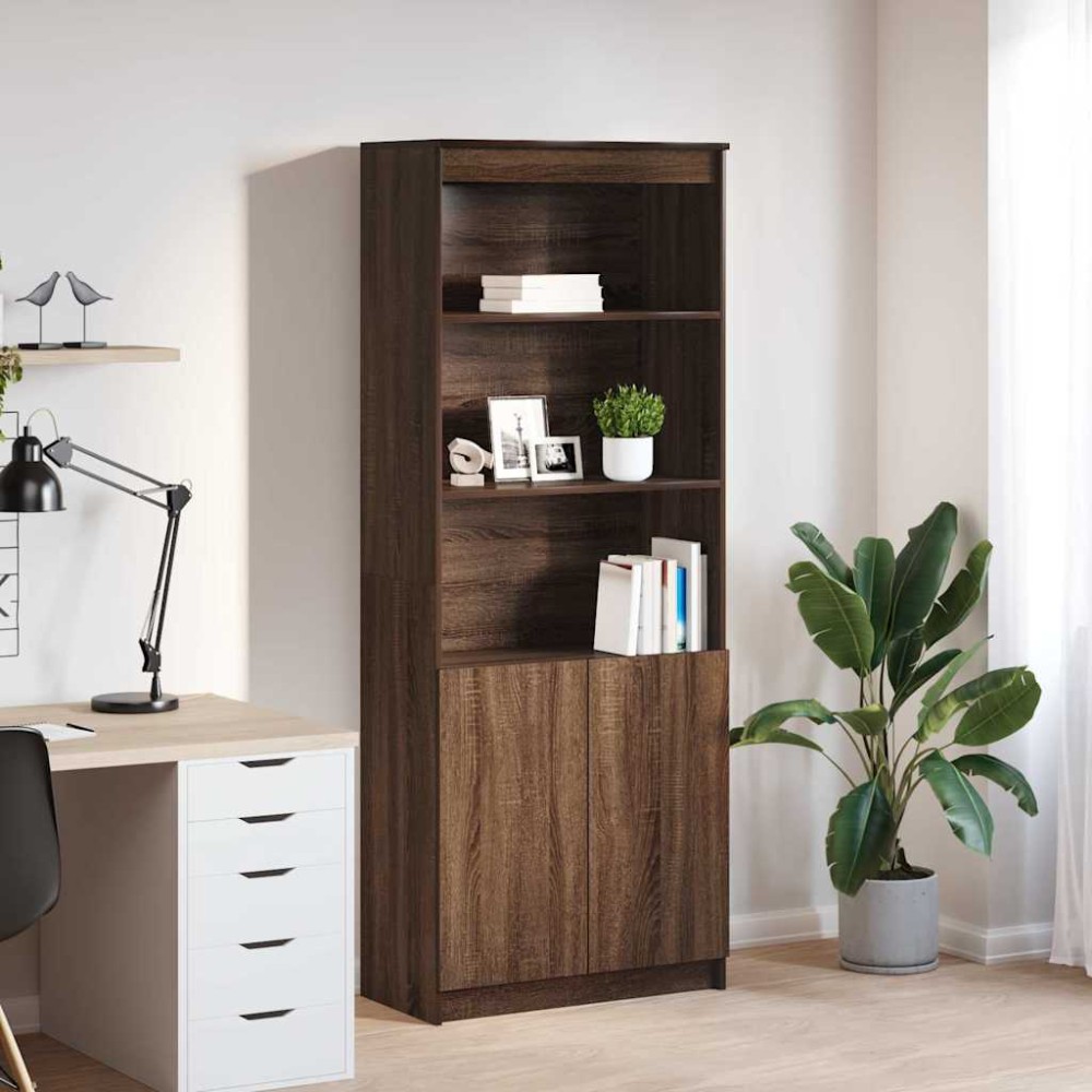 vidaXL Dulap înalt, stejar maro, 70x35x180 cm, lemn prelucrat