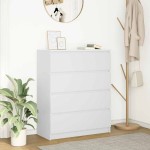 vidaXL Bufetă albă 80x35x99 cm lemn prelucrat vidaXL Bufetă albă 80x35x99 cm lemn prelucrat