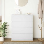 vidaXL Bufetă albă 80x35x99 cm lemn prelucrat vidaXL Bufetă albă 80x35x99 cm lemn prelucrat