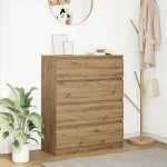 vidaXL Bufetă Stejar Artisan 80x35x99 cm Lemn prelucrat vidaXL Bufetă Stejar Artisan 80x35x99 cm Lemn prelucrat