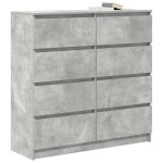 vidaXL Bufetă Gri Beton 100x35x99 cm Lemn prelucrat