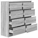 vidaXL Bufetă gri Sonoma 100x35x99 cm Lemn prelucrat