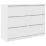 vidaXL Bufetă albă 100x35x76 cm din lemn prelucrat