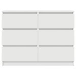 vidaXL Bufetă albă 100x35x76 cm din lemn prelucrat