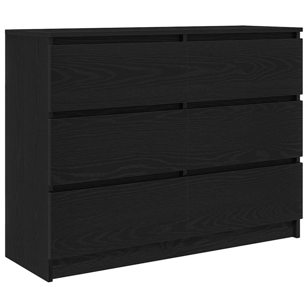 vidaXL Bufetă Stejar negru 100x35x76 cm Lemn prelucrat