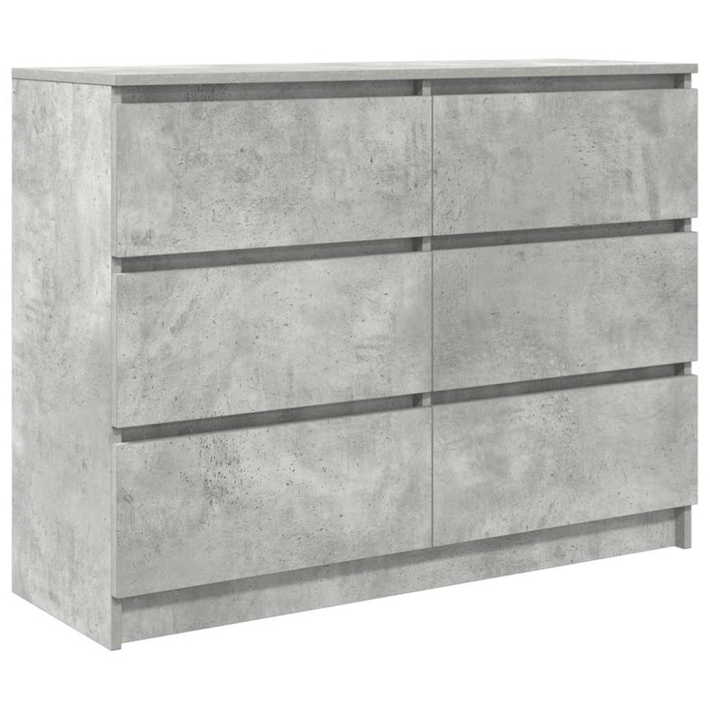 vidaXL Bufetă Gri Beton 100x35x76 cm Lemn prelucrat