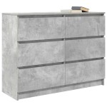 vidaXL Bufetă Gri Beton 100x35x76 cm Lemn prelucrat vidaXL Bufetă Gri Beton 100x35x76 cm Lemn prelucrat