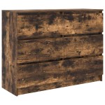 vidaXL Dulap, stejar fumuriu, 100x35x76 cm, lemn compozit