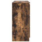 vidaXL Dulap, stejar fumuriu, 100x35x76 cm, lemn compozit