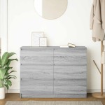 vidaXL Servantă, gri sonoma, 100x35x76 cm, lemn prelucrat