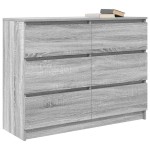 vidaXL Servantă, gri sonoma, 100x35x76 cm, lemn prelucrat