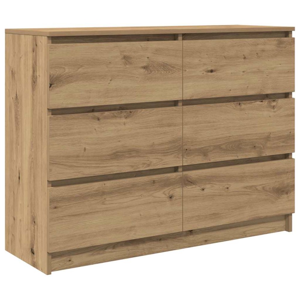 vidaXL Bufetă Stejar Artisan 100x35x76 cm Lemn prelucrat