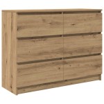 vidaXL Bufetă Stejar Artisan 100x35x76 cm Lemn prelucrat vidaXL Bufetă Stejar Artisan 100x35x76 cm Lemn prelucrat