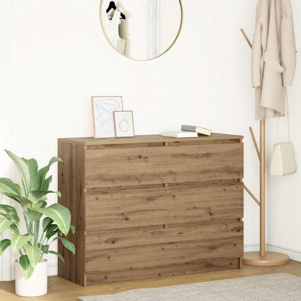 vidaXL Bufetă Stejar Artisan 100x35x76 cm Lemn prelucrat