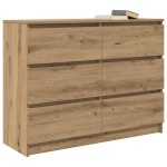 vidaXL Bufetă Stejar Artisan 100x35x76 cm Lemn prelucrat vidaXL Bufetă Stejar Artisan 100x35x76 cm Lemn prelucrat