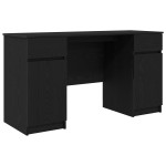 vidaXL Birou, stejar negru, 140x49x76 cm, lemn prelucrat