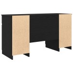 vidaXL Birou, stejar negru, 140x49x76 cm, lemn prelucrat