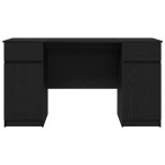 vidaXL Birou, stejar negru, 140x49x76 cm, lemn prelucrat