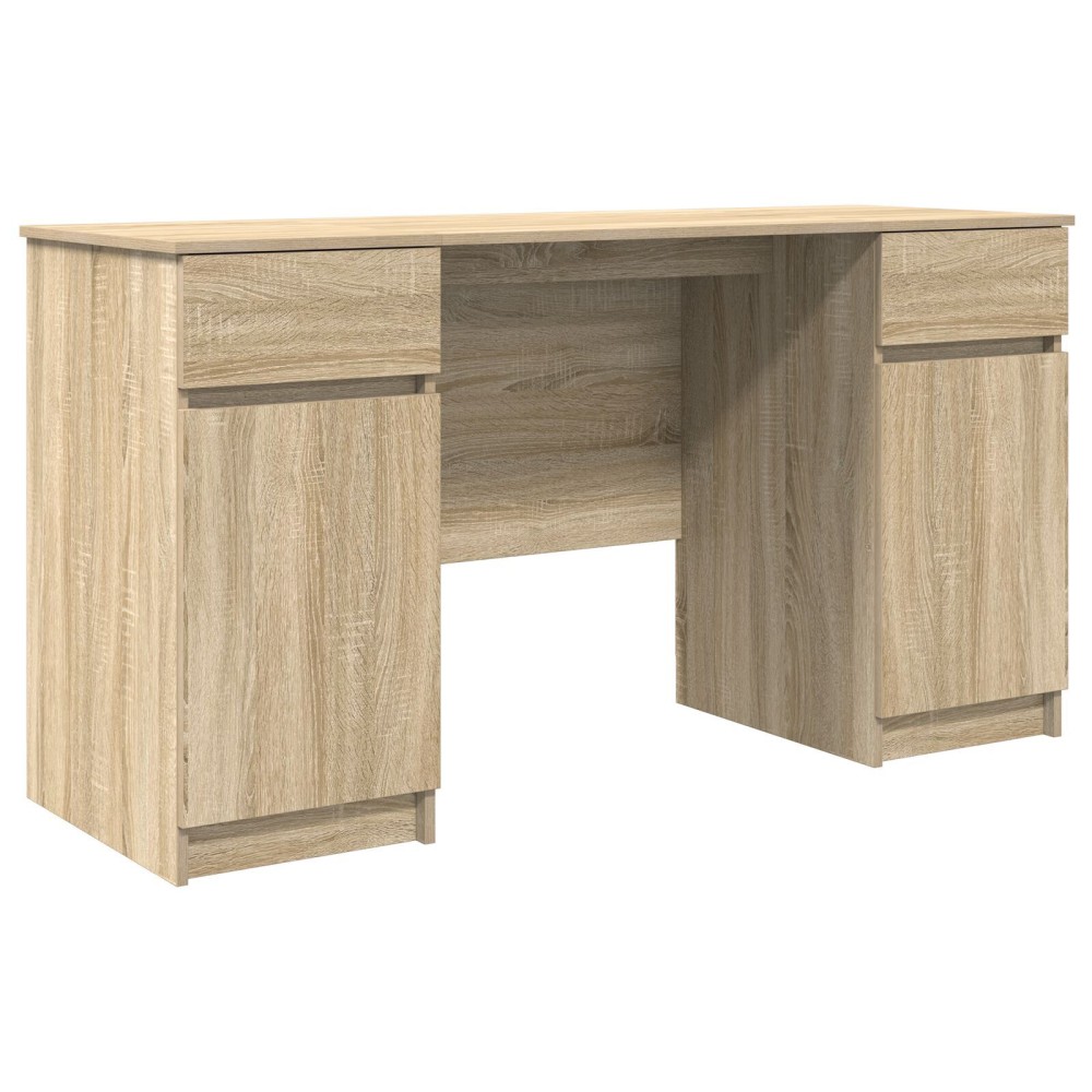 vidaXL Birou, stejar sonoma, 140x49x76 cm, lemn prelucrat