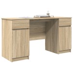 vidaXL Birou, stejar sonoma, 140x49x76 cm, lemn prelucrat