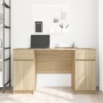 vidaXL Birou, stejar sonoma, 140x49x76 cm, lemn prelucrat