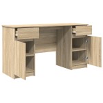 vidaXL Birou, stejar sonoma, 140x49x76 cm, lemn prelucrat