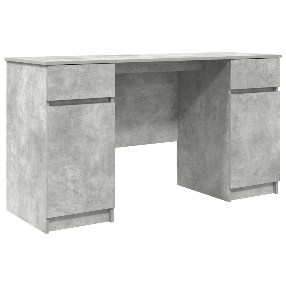 vidaXL Birou, gri beton, 140x49x76 cm, lemn prelucrat