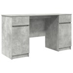 vidaXL Birou cu sertar cu ușă Gri beton 140 x 49 x 76 cm Lemn compozit