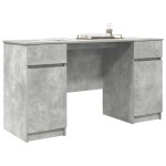vidaXL Birou cu sertar cu ușă Gri beton 140 x 49 x 76 cm Lemn compozit