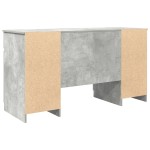 vidaXL Birou cu sertar cu ușă Gri beton 140 x 49 x 76 cm Lemn compozit