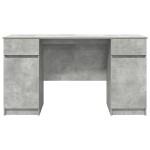 vidaXL Birou cu sertar cu ușă Gri beton 140 x 49 x 76 cm Lemn compozit